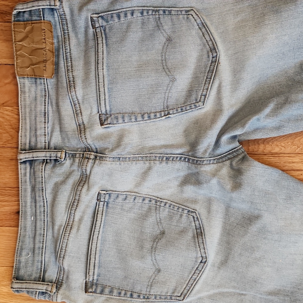 American Eagle Lightwash Denim Jeans Size 32 X 34 Next Level Flex - Picture 7 of 15